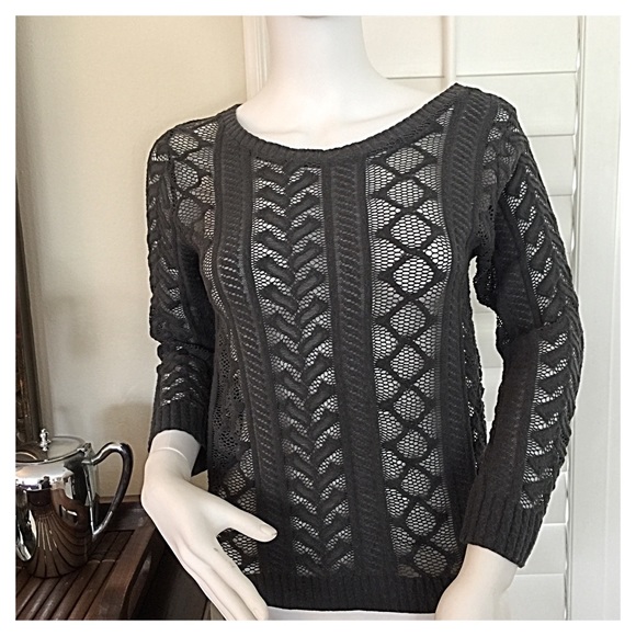 Zara Sweaters - Zara Lacey Pullover Sweater Gray Small ❤️